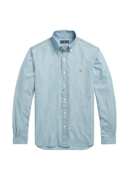 Tricou polo Polo Ralph Lauren cu glugă cu blană cu broderie roșu