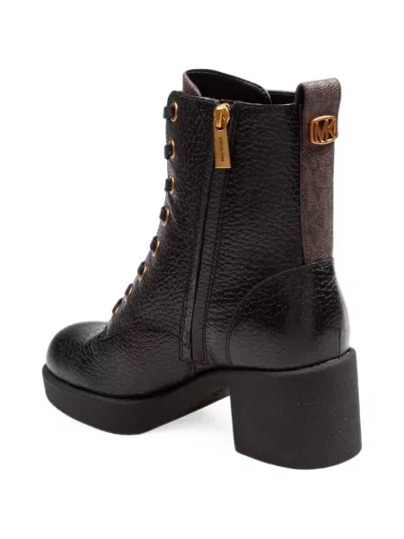Botine Michael Kors cu șireturi din piele negru