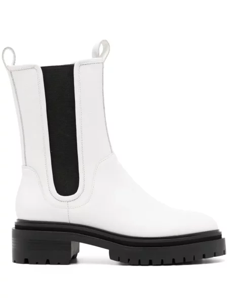 Botine Senso din piele alb