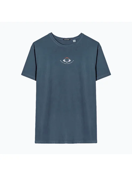 Tricou pentru bărbați Kaotiko Washed Free Your Mind navy albastru închis