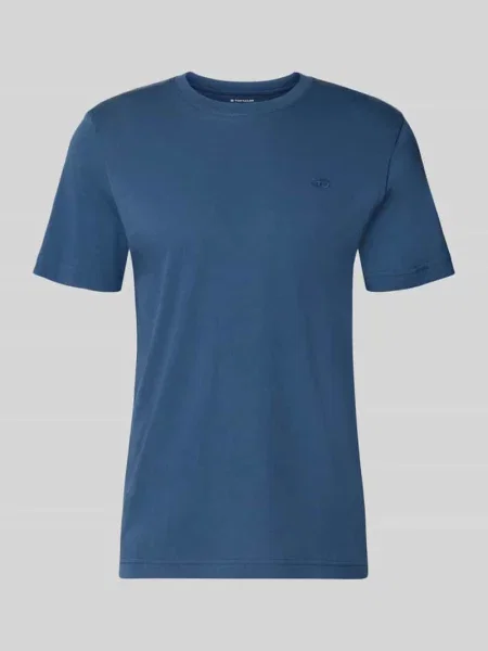 T-shirt o kroju regular fit z czystej bawełny Tom Tailor niebieska