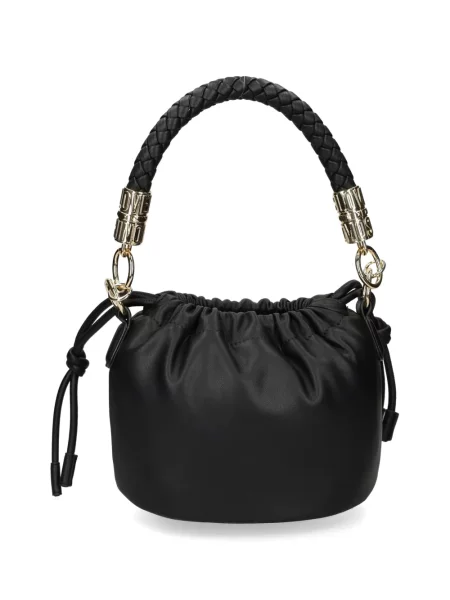 Torbica Love Moschino upletena s autogramom crna