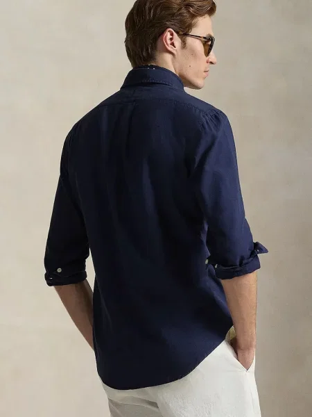 Polo Ralph Lauren koszula regular z kołnierzykiem button-down granatowy