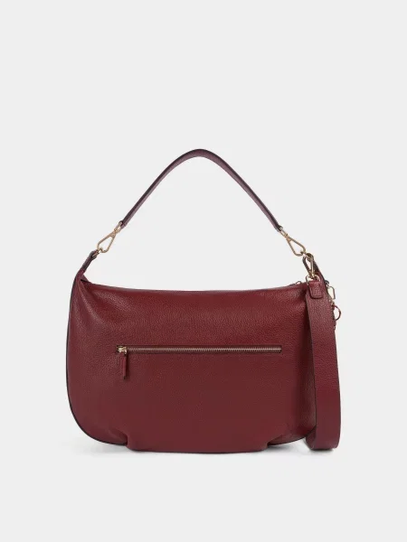 Кожаная сумка Geox бордовая