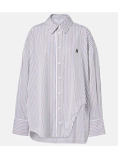 Cămașă The Attico cu dungi din poplin alb