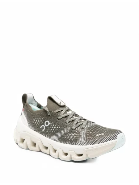 Sneakerși On cu șireturi din dantelă verde