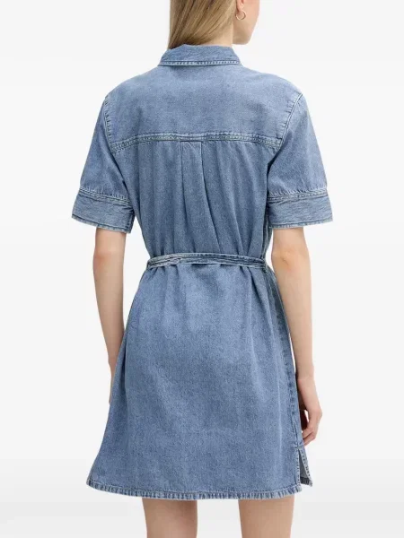 Cu centură rochie din denim Dkny albastru
