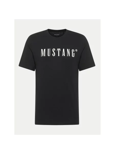 MUSTANG Marškinėliai AUSTIN / balta juoda