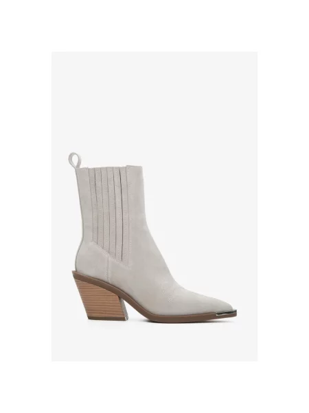 Замшевые сапоги Estro серые