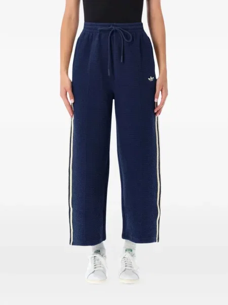 Pantaloni Adidas alergare cu broderie chunky verde