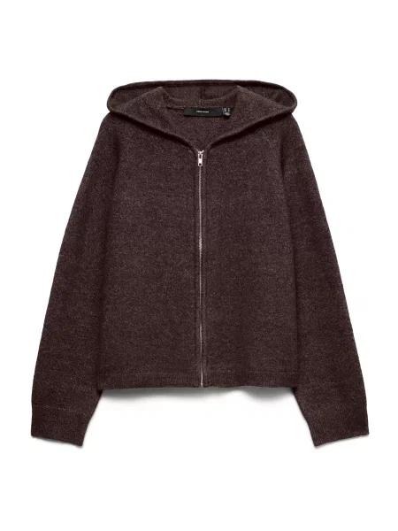 VERO MODA Geacă tricotată VMBESTI ciocolatiu