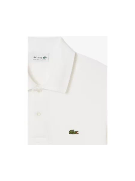 Koszulka polo o kroju regular fit z mieszanki bawełny Lacoste biała