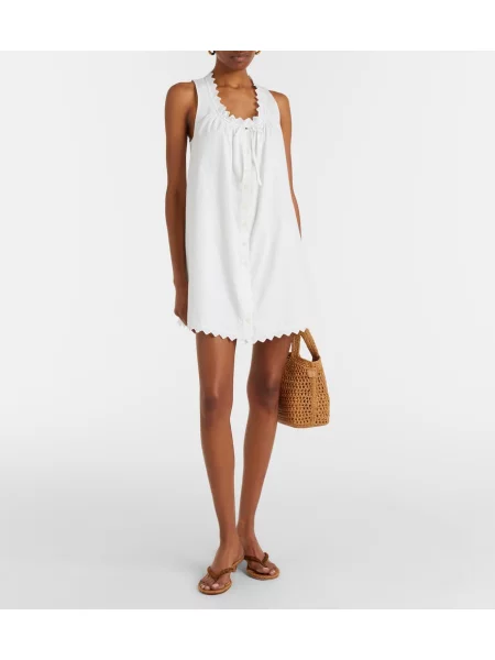 Rochie tip cămașă Frame din poplin alb
