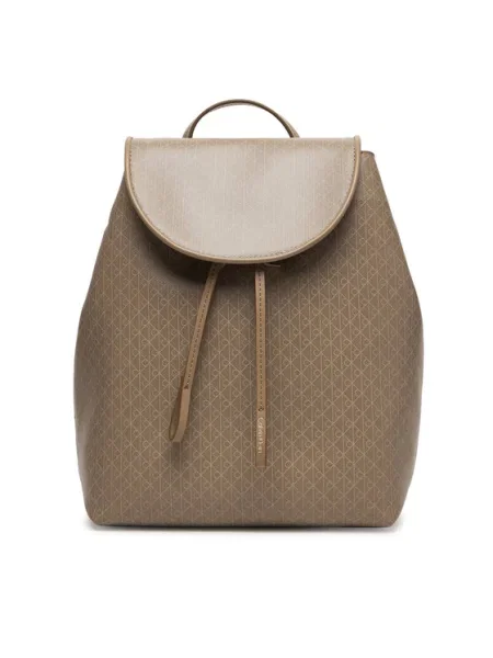 Rucsac Calvin Klein Emblem Aop Flap Backpack bej