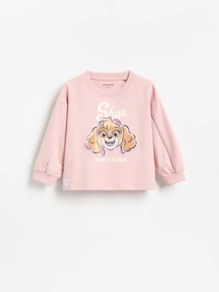 Reserved Tričko PAW Patrol popolavá ružová