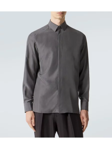 Cămașă Tom Ford de mătase gri