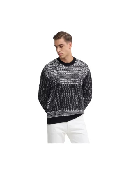 Sweter Armani Exchange wełniany z nadrukiem
