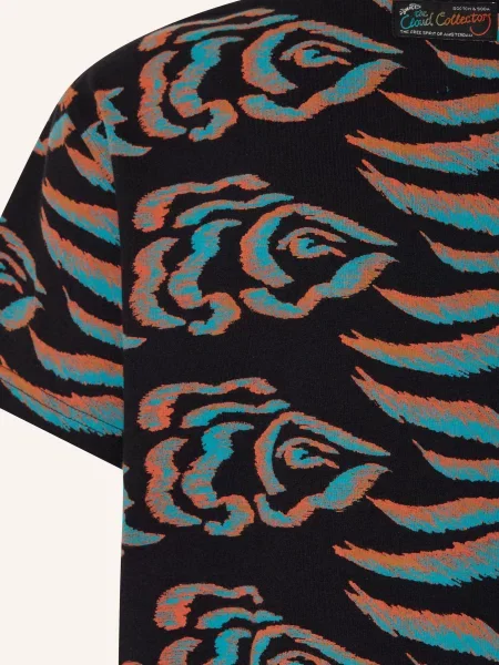 Scotch & Soda Koszulka grau czarna