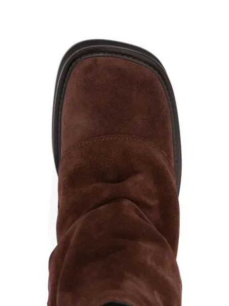 Botine The Attico din piele de căprioară maro