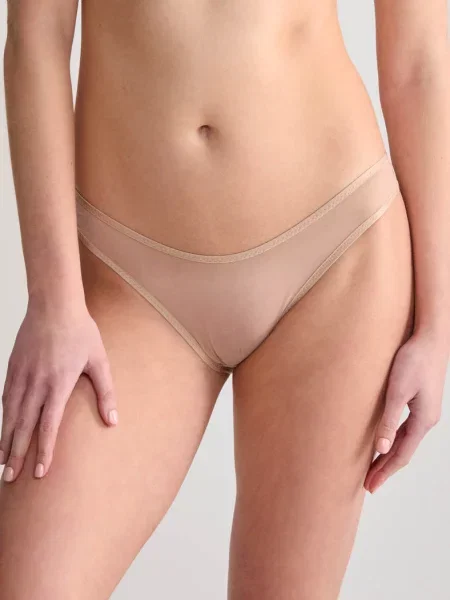 Прозрачные трусы Naviale бежевые
