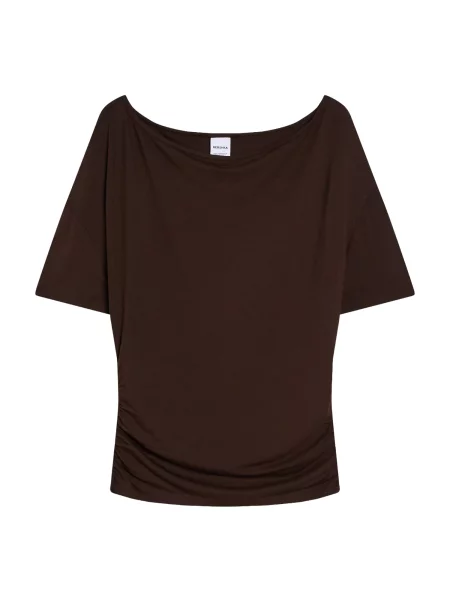 Bershka Majica temno rjava