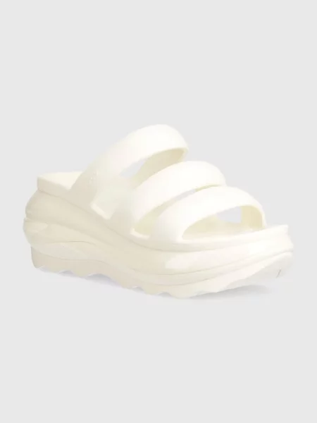 Natikači Crocs Mega Crush Triple Strap bela