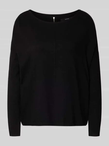 Sweter o kroju comfort fit z dzianiny z mieszanki model ‘BREEZE AURA’ Vero Moda czarny