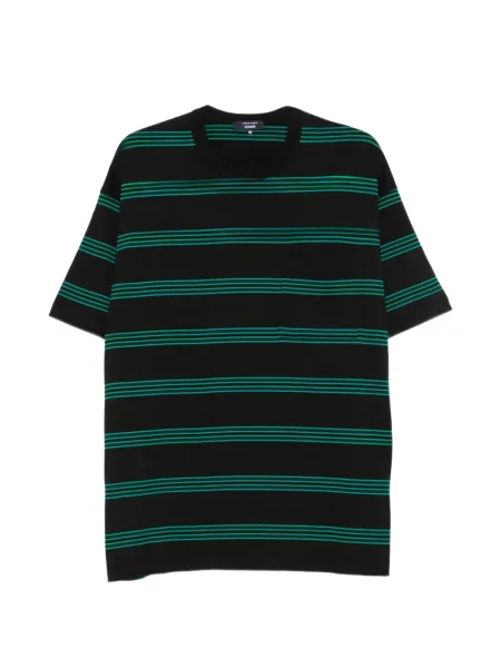 Tricou Comme Des Garcons Homme Plus cu dungi cu imagine negru