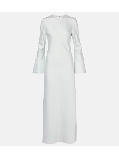 Rochie Rotate din satin albastru