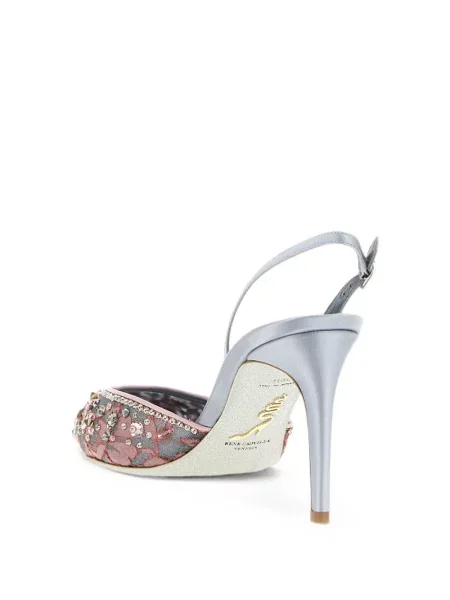 Pantofi cu toc Rene Caovilla slingback roz