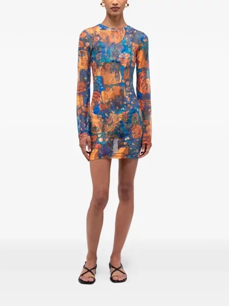 Rochie mini Donde Esteban plasă de costum albastru