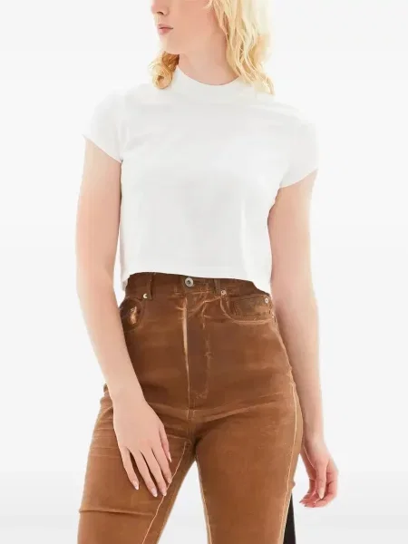 Tricou Rick Owens Drkshdw cu decolteu rotund alb