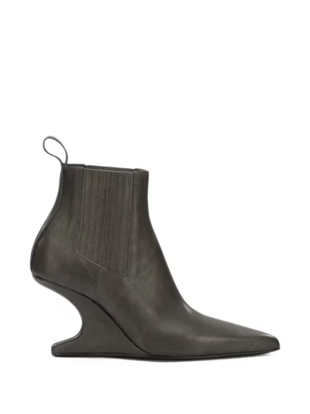 Cizme scurte Rick Owens cu pană gri