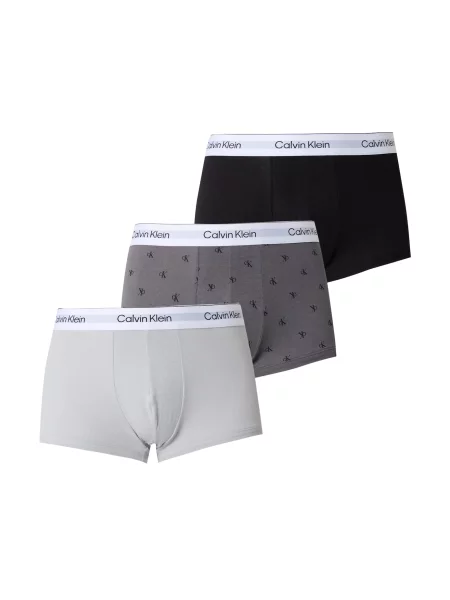 Calvin Klein Boxeri gri / negru alb