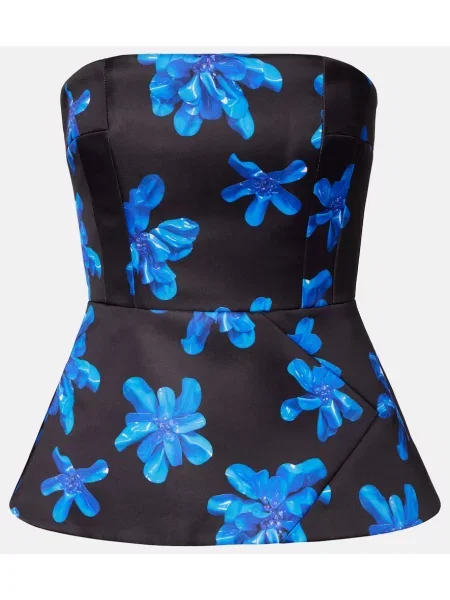 Top Emilia Wickstead cu model floral negru