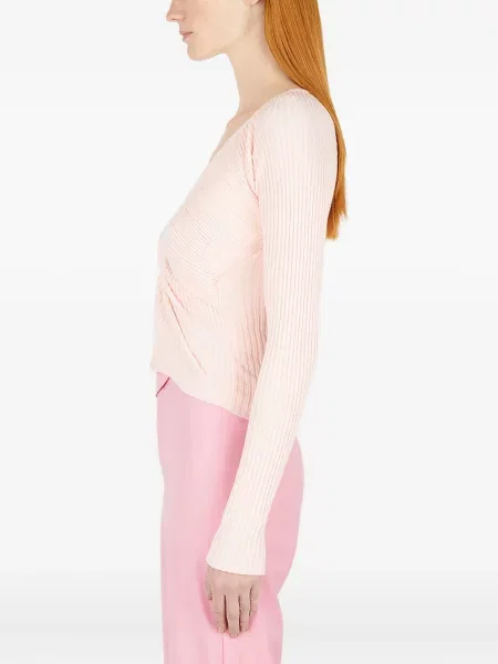 Tricou Wynn Hamlyn cu decolteu în V roz