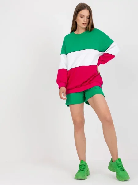 Hanorac cu glugă Fashionhunters cu glugă verde
