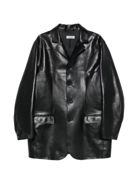 Kurtka skórzana Jil Sander czarna