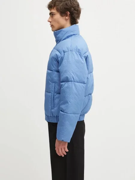 Daily Paper geacă Renako Monogram Puffer de iarnă oversize albastru