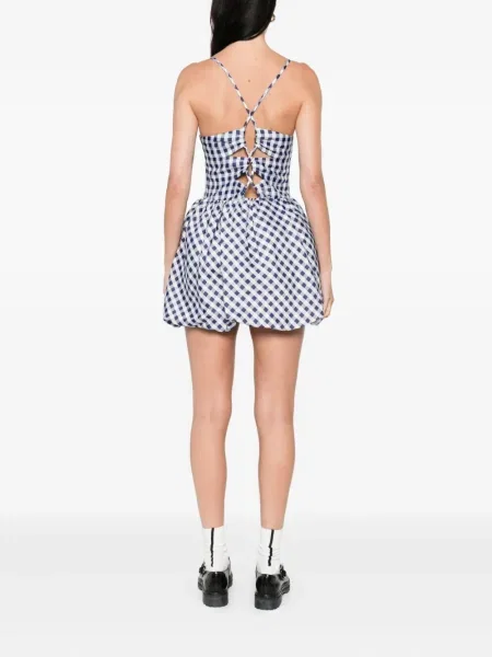 Rochie mini Self-portrait fără mâneci de costum albastru