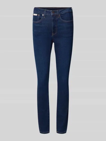 Jeansy o kroju skinny fit z 5 Calvin Klein Jeans niebieskie