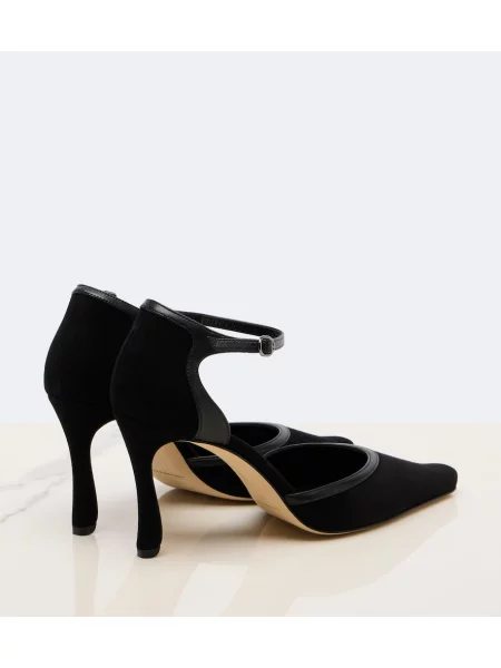 Pantofi cu toc Manolo Blahnik din piele de căprioară negru