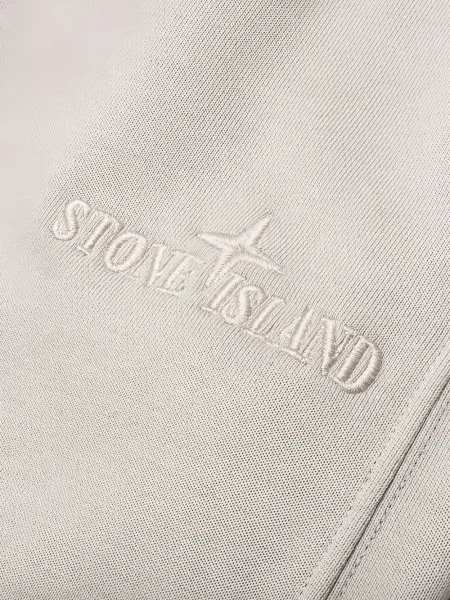 Pantaloni Stone Island cu broderie gri