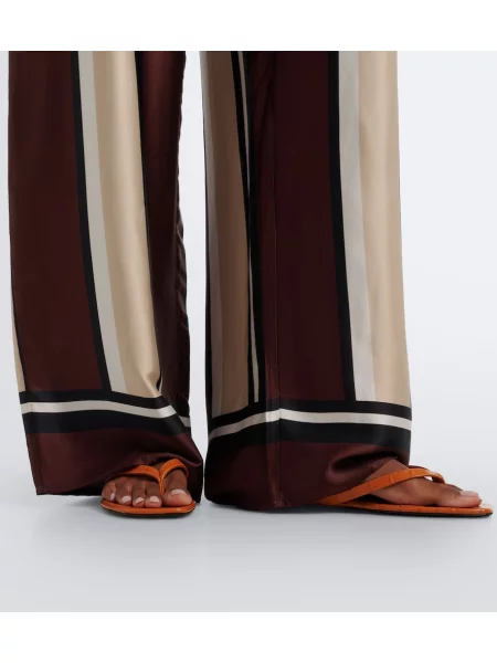 Pantaloni palazzo Faithfull din satin
