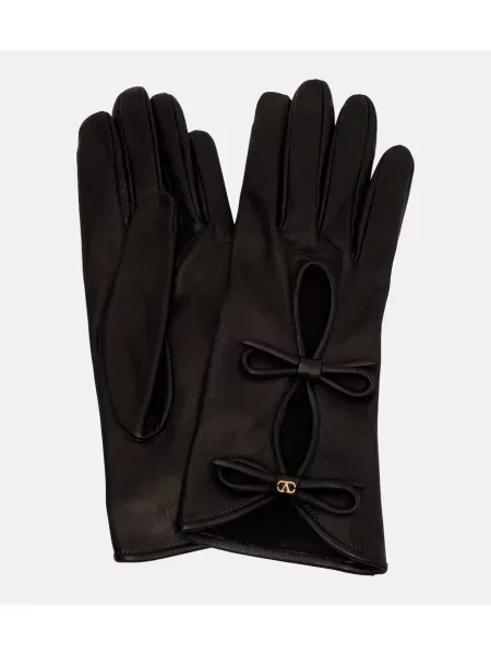 Mănuși Valentino Garavani din piele negru