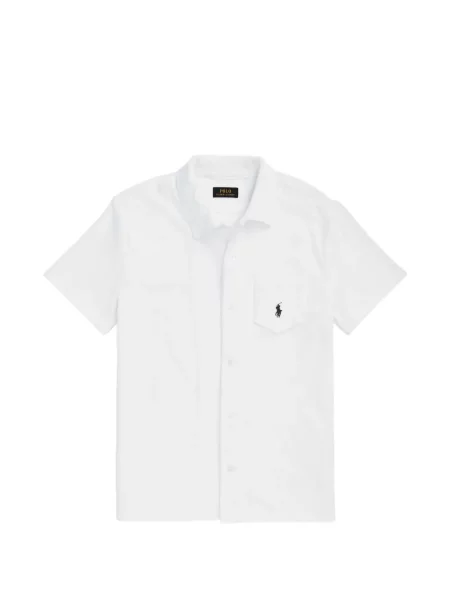Хавлиени препасан карирана риза Polo Ralph Lauren синьо