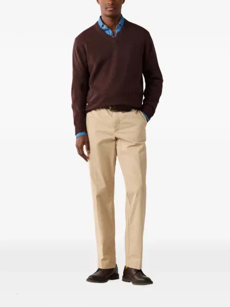 Pulover Hackett London cu decolteu în V maro