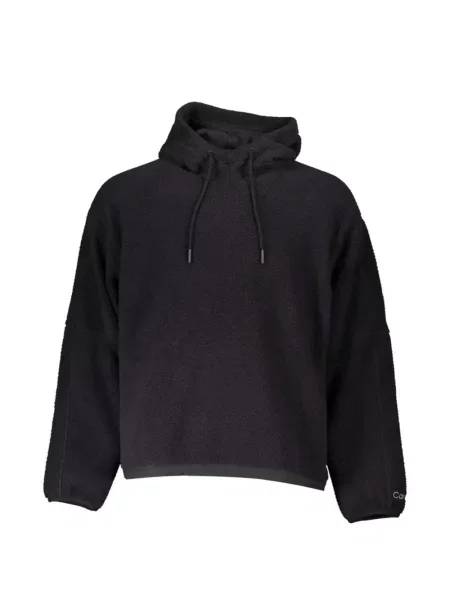 Hanorac cu glugă Calvin Klein din fleece negru