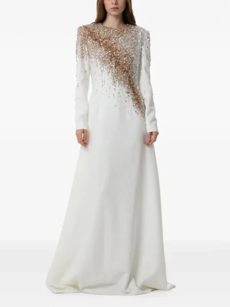 Rochie maxi Dina Melwani alb