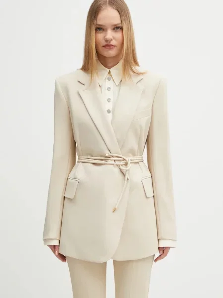Sportmax sacou GLASSA desfacut uni bej